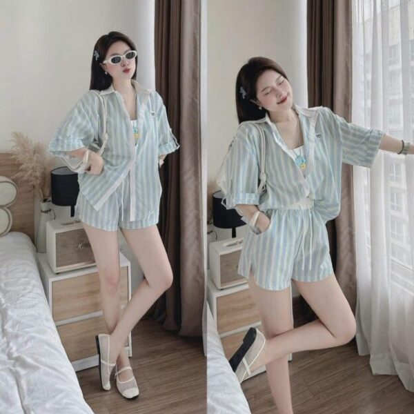 ເຊັດໂສ້ງຂາສັ້ນເສື້ອເເຂນສັ້ນ